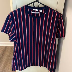 Calvin Klein stripped large tee shirt.
